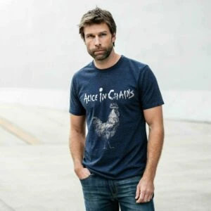 Alice in Chains Rooster Sketch Men's T Shirt - Navy Heather