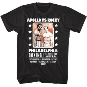 Rocky vs Apollo Philadelphia Boxing Men's T Shirt Black