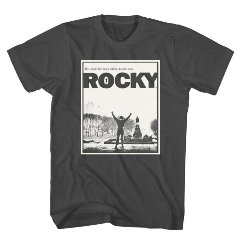 Rocky Million To One Shot Victory Men's T Shirt Charcoal