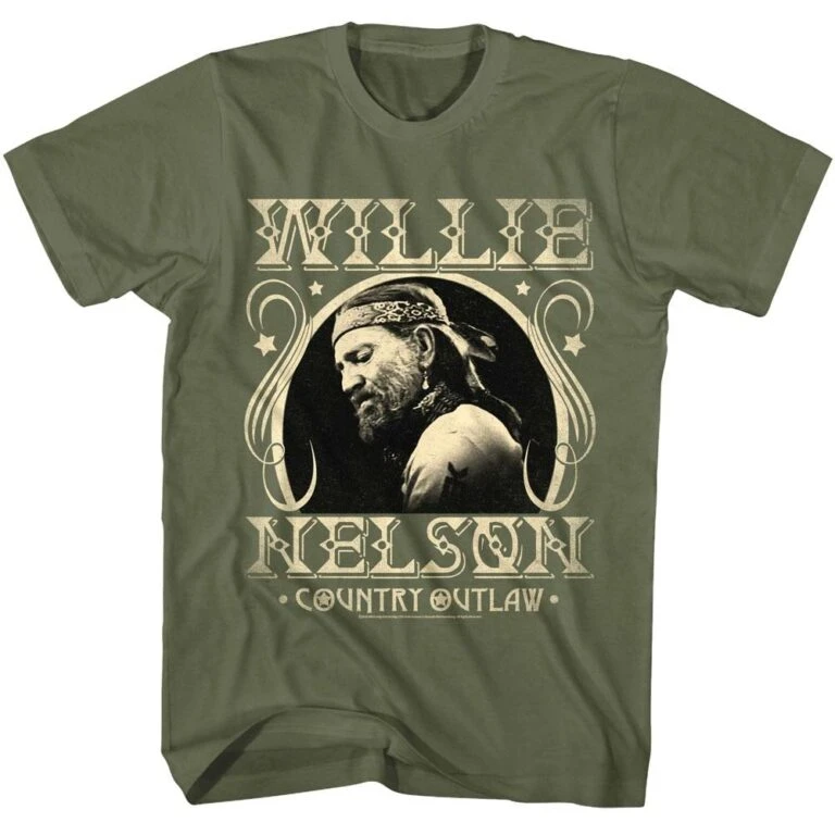 Willie Nelson Country Outlaw Men's T Shirt