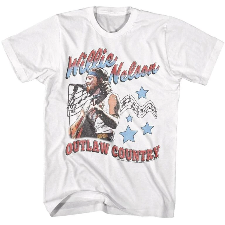 Willie Nelson Outlaw Country Music Men's T Shirt