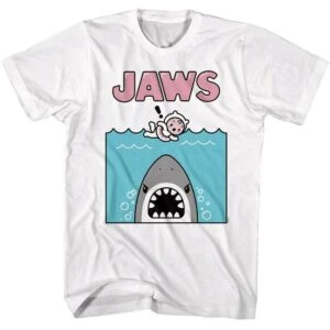 Jaws Kawaii Shark Swimmer Men’s T Shirt