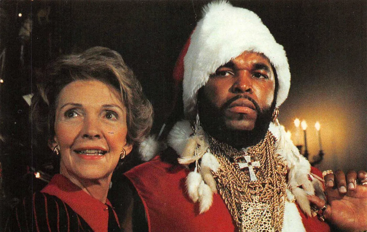 MR T and Nancy Raegan