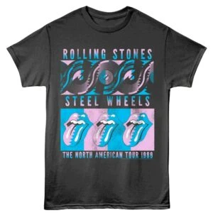 Rolling Stones Steel Wheels American Tour 89 Men’s T Shirt