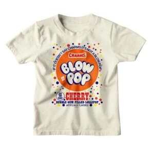 Charms Blow Pop Cherry Bubble Gum Kids T Shirt