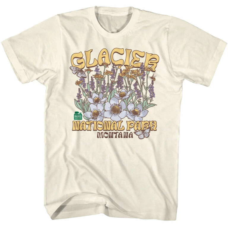 Glacier National Park Wildflowers Men’s T Shirt