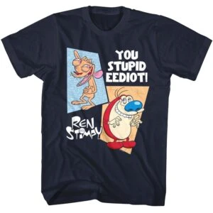 Ren and Stimpy You Stupid Eediot Men’s T Shirt