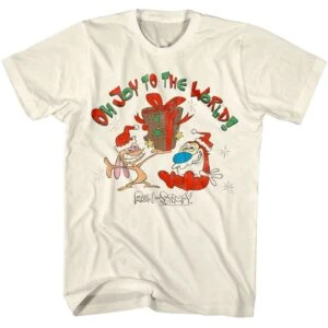 Ren and Stimpy Oh Joy to the World Men’s T Shirt