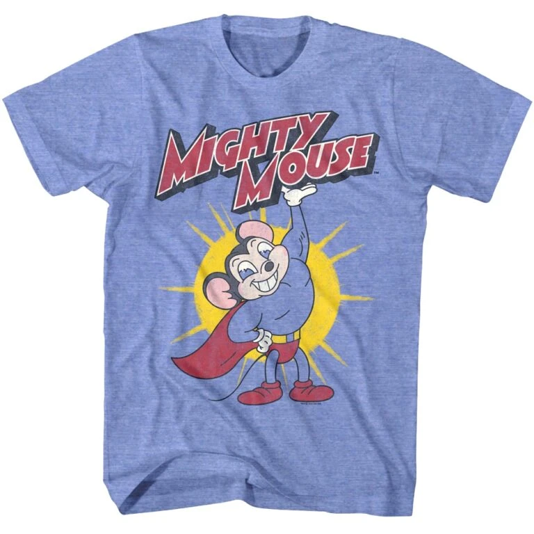 Mighty Mouse Lifting Logo Men’s T Shirt