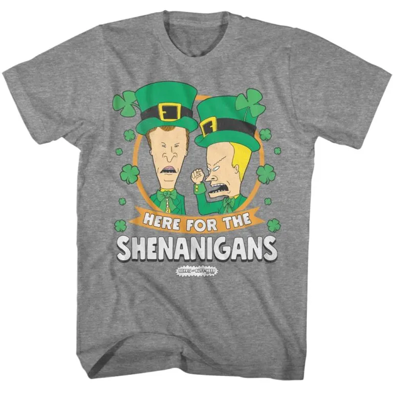 Beavis and Butthead Here For the Shenanigans Men’s T Shirt