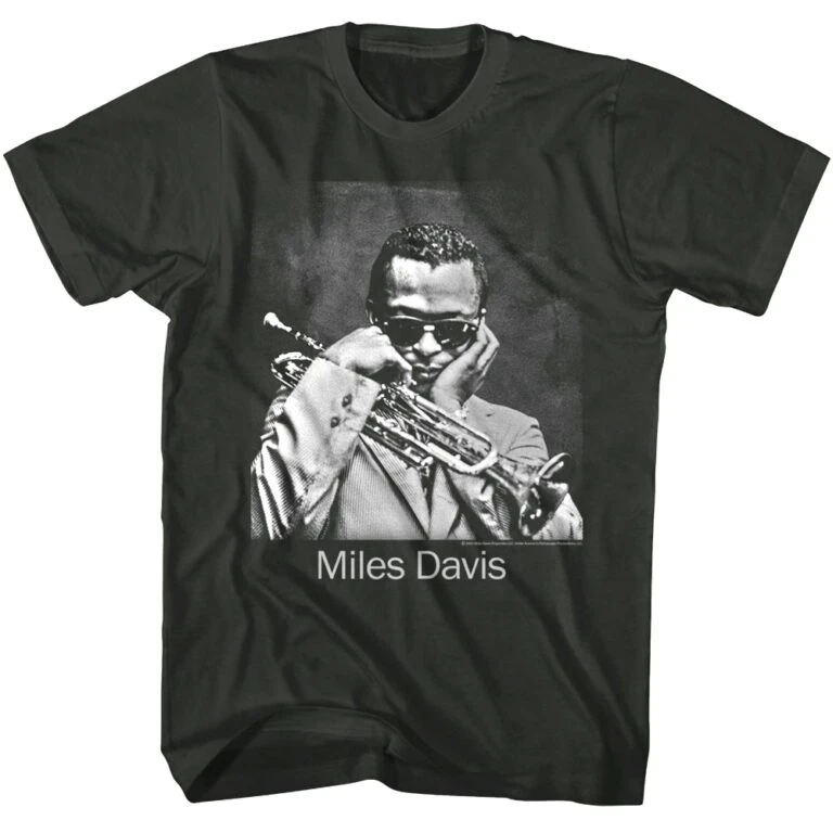 Miles Davis Trumpet Portrait Men’s T Shirt