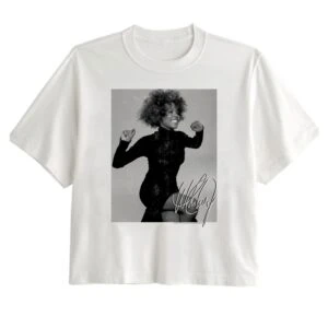 Whitney Houston Broken Hearts Signature Women’s Crop Top