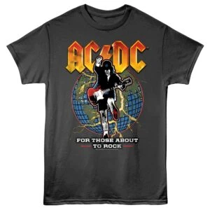 ACDC For Those About to Rock Globe Men’s T Shirt