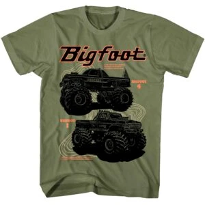 Bigfoot Monster Truck Elevation Men’s T Shirt