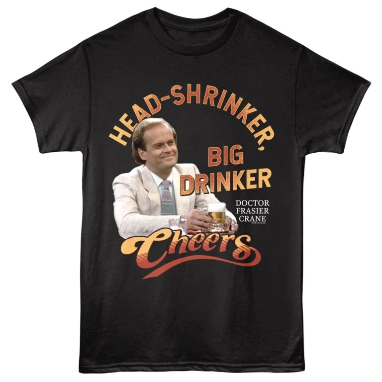 Cheers Head Shrinker Big Drinker Men’s T Shirt