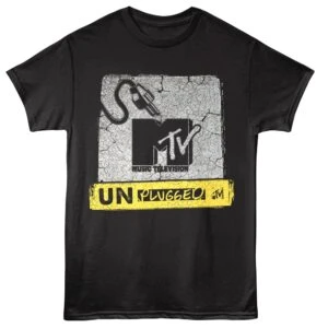 Limited edition MTV Unplugged graphic T-shirt with edgy design, perfect for music fans and streetwear enthusiasts.
