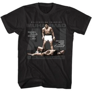 Arts inspired Muhammad Ali boxing legend graphic tee shirt.