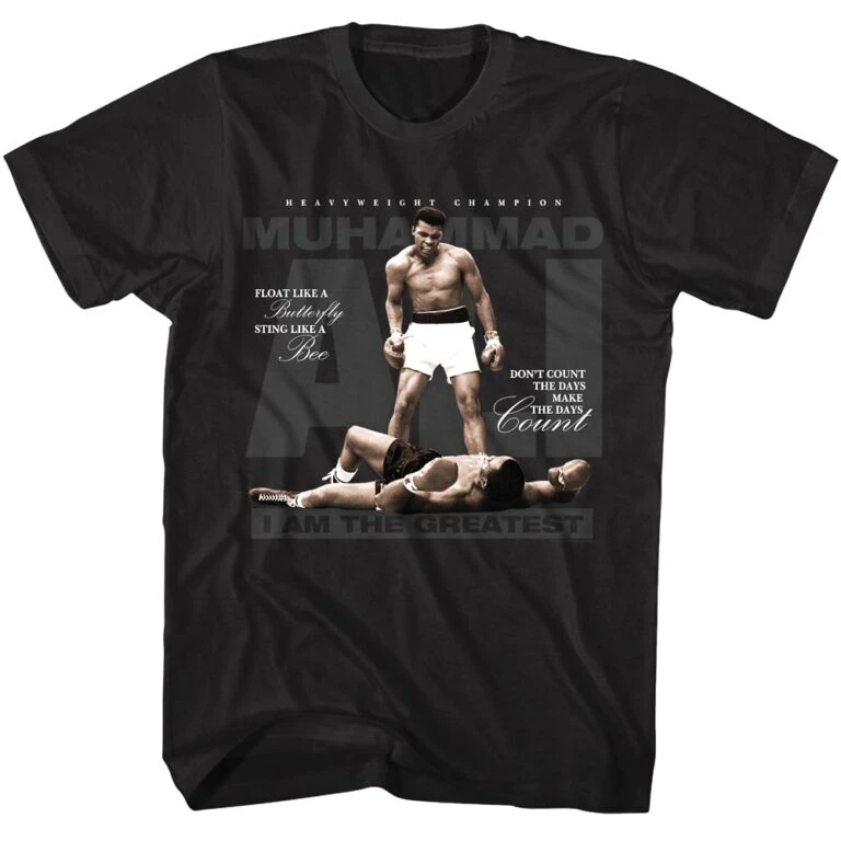 Arts inspired Muhammad Ali boxing legend graphic tee shirt.