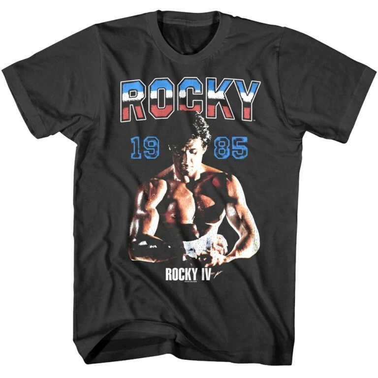 Rocky 4 1985 Taped Fists Men's T Shirt Charcoal