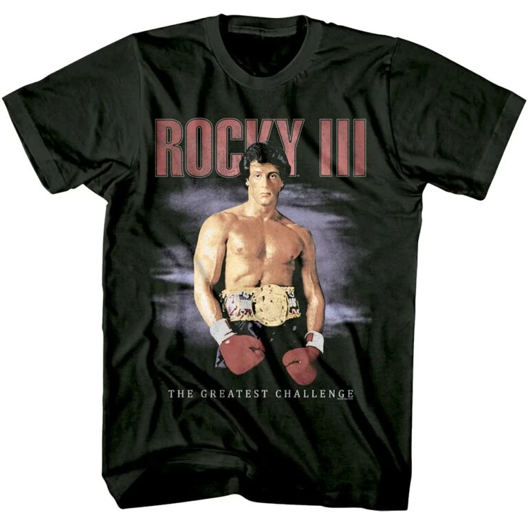 Rocky 3 The Greatest Challenge Men's T Shirt Charcoal
