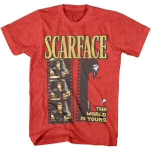 Vintage Scarface movie graphic tee with Tony Montana design. Perfect for film fans and movie collectors.
