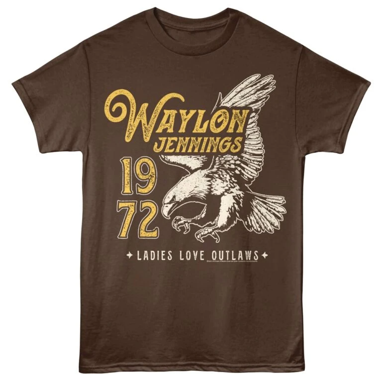 Waylon Jennings Eagle 1972 Men’s T Shirt