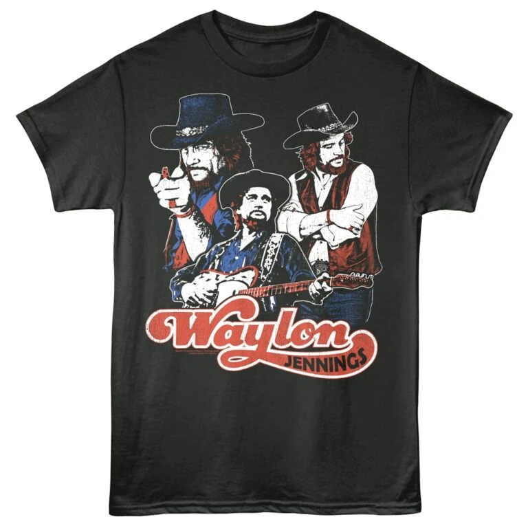 Waylon Jennings Triple Threat Men’s T Shirt