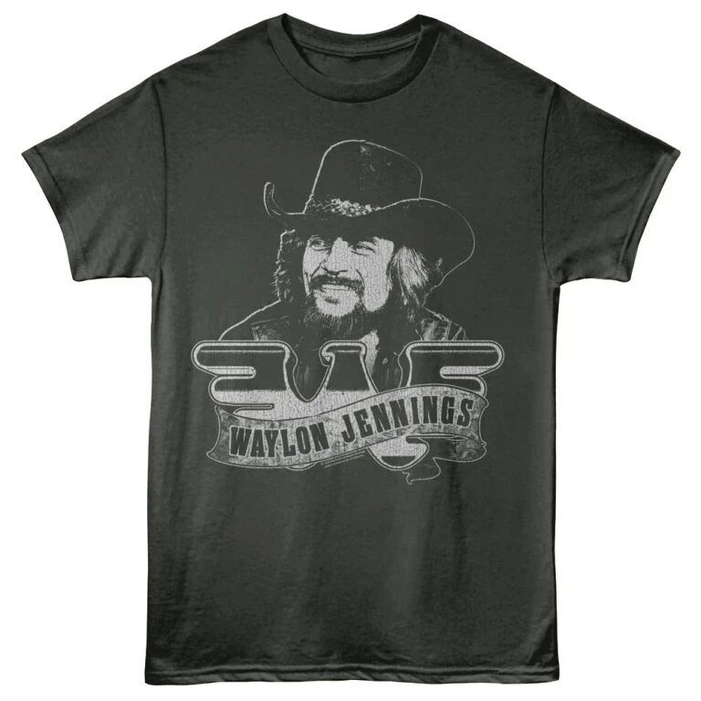 Waylon Jennings Vintage Logo Men’s T Shirt