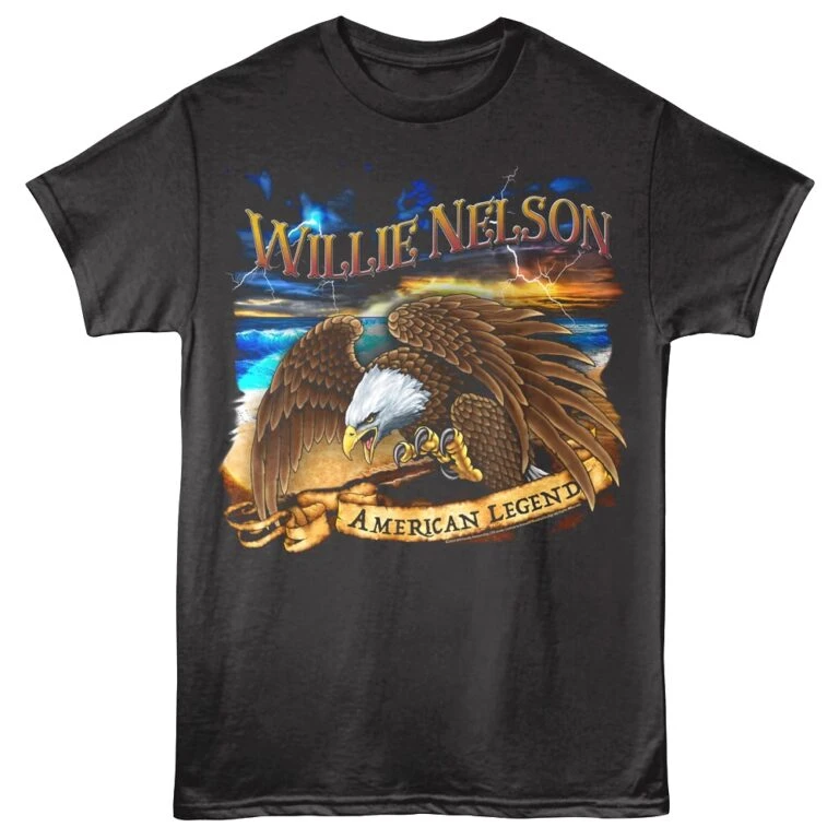 Willie Nelson Eagle American Legend Men’s T Shirt