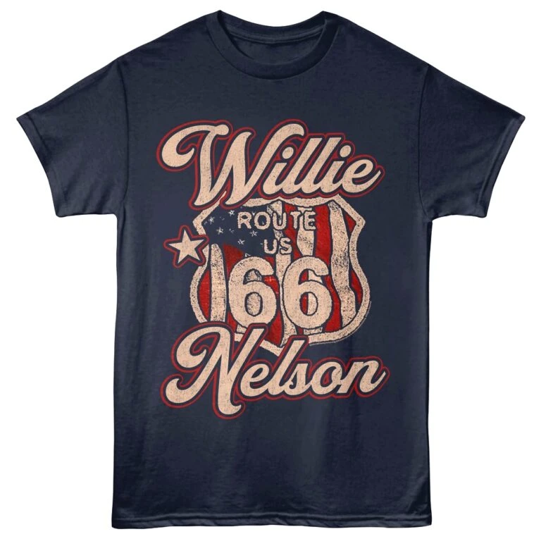 Willie Nelson US Route 66 Men’s T Shirt