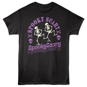 Fun spooky skeleton graphic tee for Halloween lovers and spooky season fans.