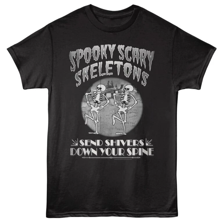 Spooky Scary Skeletons Old Film Intro Men's T Shirt