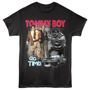 Vintage Tommy Boy movie graphic tee featuring Chris Farley and David Spade.