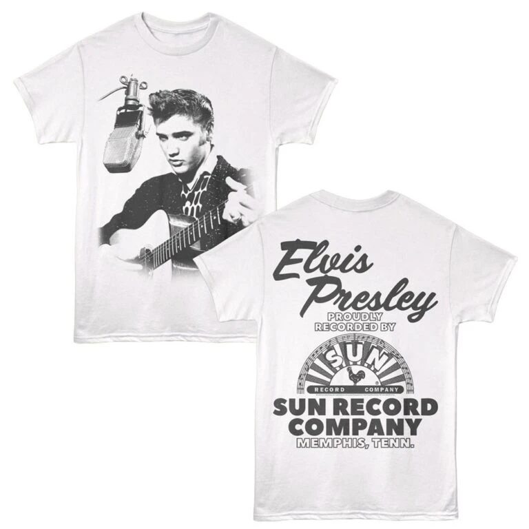 Elvis Presley proudly Recorded by Sun Records Men's T Shirt