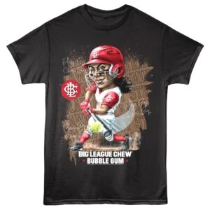 Big League Chew Strawberry Softball Men's T Shirt Black