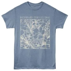 Dashboard Confessional Floral Men's T Shirt Indigo Heather