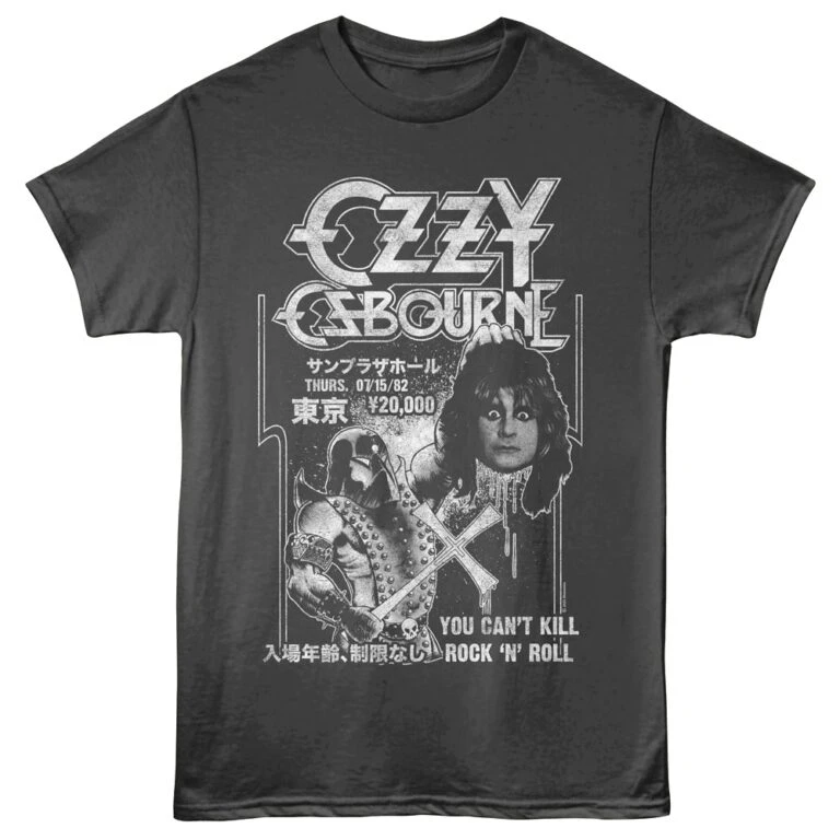 Ozzy Osbourne Executioner Japan Men's T Shirt Charcoal