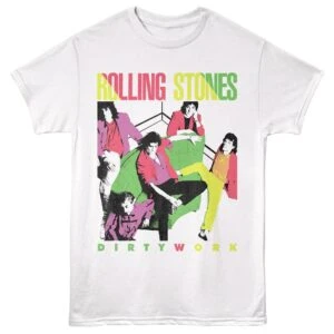 Rolling Stones Dirty Work Men's T Shirt White