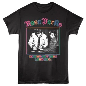 Vintage Rosa Parks 1955 T-shirt celebrating civil rights history and iconic activism.