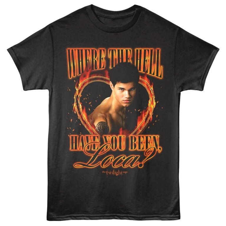 Twilight Jacob Flaming Loca Men's T Shirt