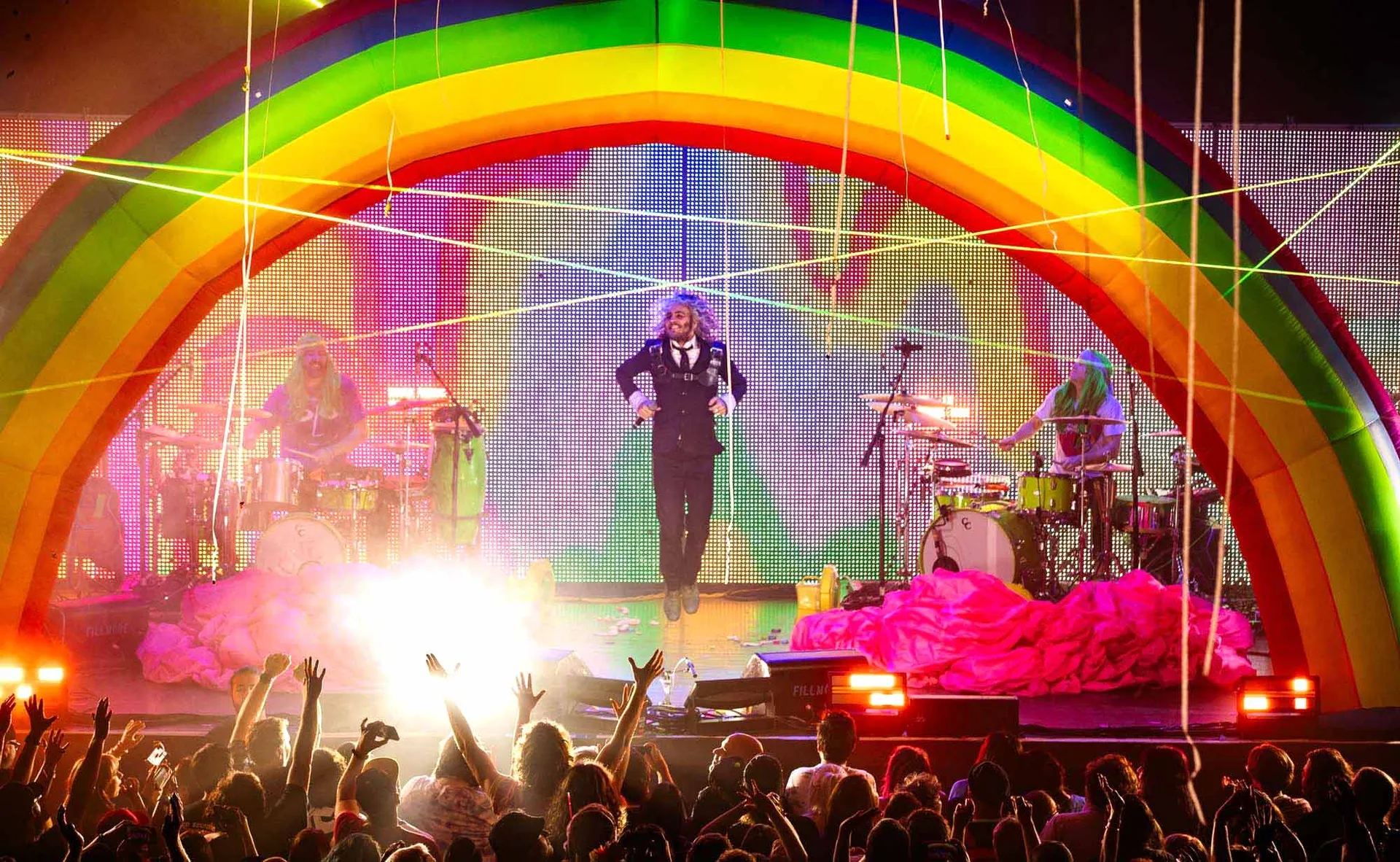 The Flaming Lips on stage.