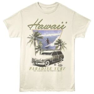 Paradise Surf Hawaii Men's T Shirt Ivory