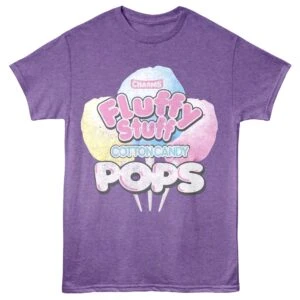 Charms Fluffy Stuff Cotton Candy Pops Men's T Shirt Purple Heather