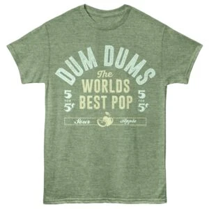 Dum Dums World's Best Sour Apple Men's T Shirt Military Green