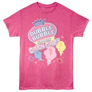 Dubble Bubble Cotton Candy Gum Balls Men's T Shirt Pink Heather
