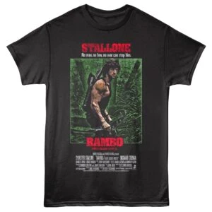 Rambo First Blood 2 Movie Poster Men's T Shirt Black