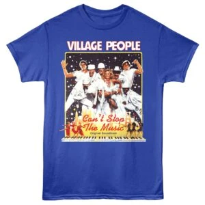 Village People Can't Stop the Music Men's T Shirt Blue
