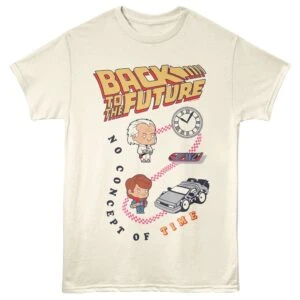 Back to the Future No Concept of Time Men's T Shirt Ivory