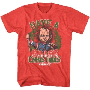 Chucky Have a Killer Christmas Men's T Shirt Red Heather