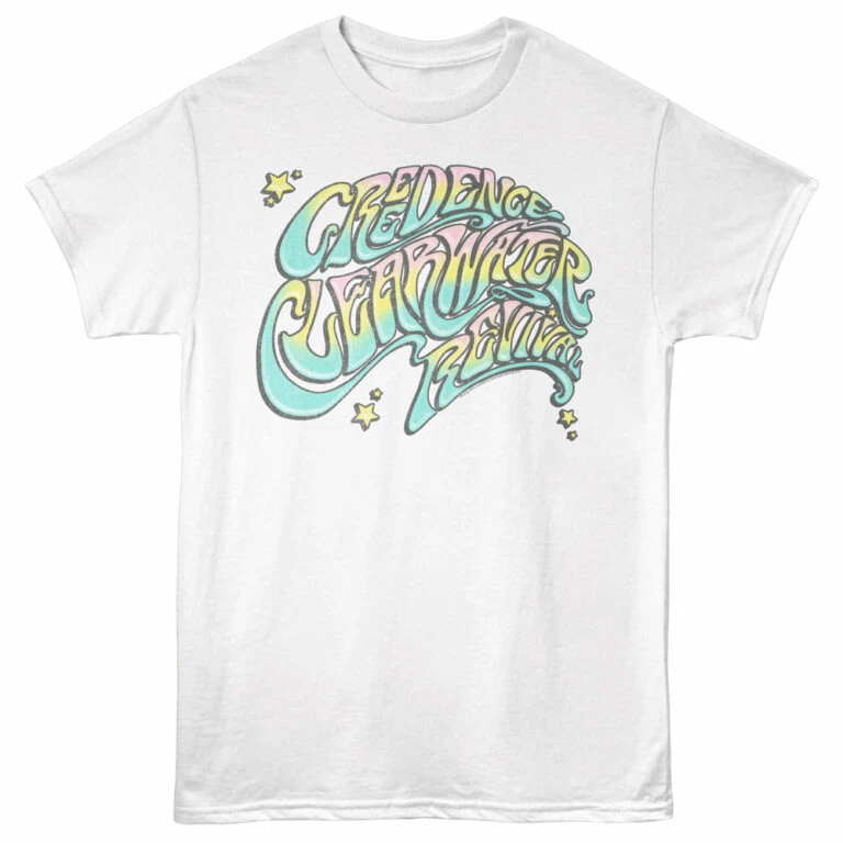 Creedence Clearwater Revival Pastel Wave Men's T Shirt White